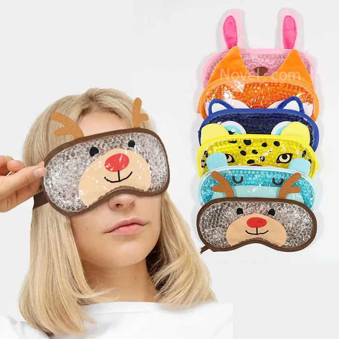 gel cartoon cute custom eye bag remover reusable hot cold ice pack Blindfold sleep eyemask