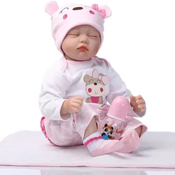 Кукла реборн Реалистичная, мягкая силиконовая виниловая кукла для новорожденных, 22 дюйма, ручная работа