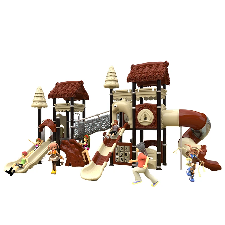 Garden Plastic Amusement Kids Play Games Commercial Park Equipment Slide Outdoor Playground For Kids