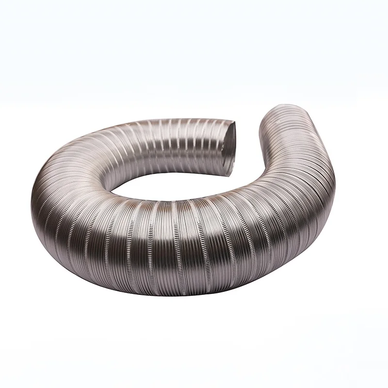 OEM Design Semi-rigid Stainless Steel Flexible Duct For Air Conditioning Ventilalator Duct
