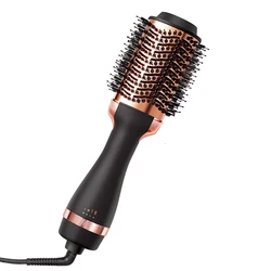 Hot Air Brush 4 In 1 Hair Blow Dryer Stock One Step Hair Dryer And Styler electric brush hair  Blow Dryer Comb