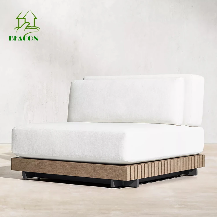 Outdoor furniture sofa garden chair set waterproof fabric quick dry sponge white outdoor furniture sofa