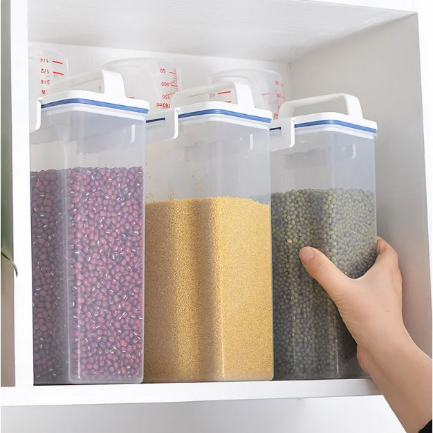 airtight plastic rice storage box container