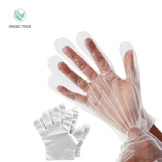 Disposable Polythene Gloves for Daily Kitchen Food Serving Cleaning