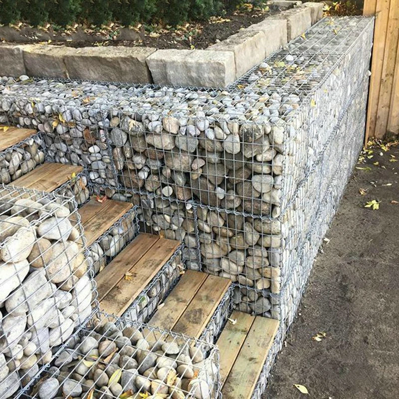 Hot Sale Landscape Wall Stone Cage Garden Decoration Green Welding Explosion-Proof Gabion Mesh