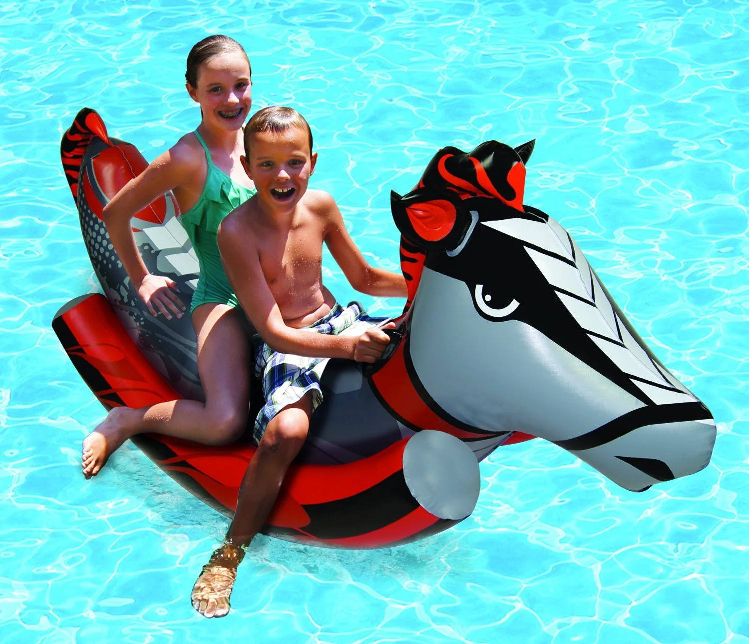 Pool Water Rocking Horse Toy Multicolored Kid Summer Swimming Ride On Inflatable