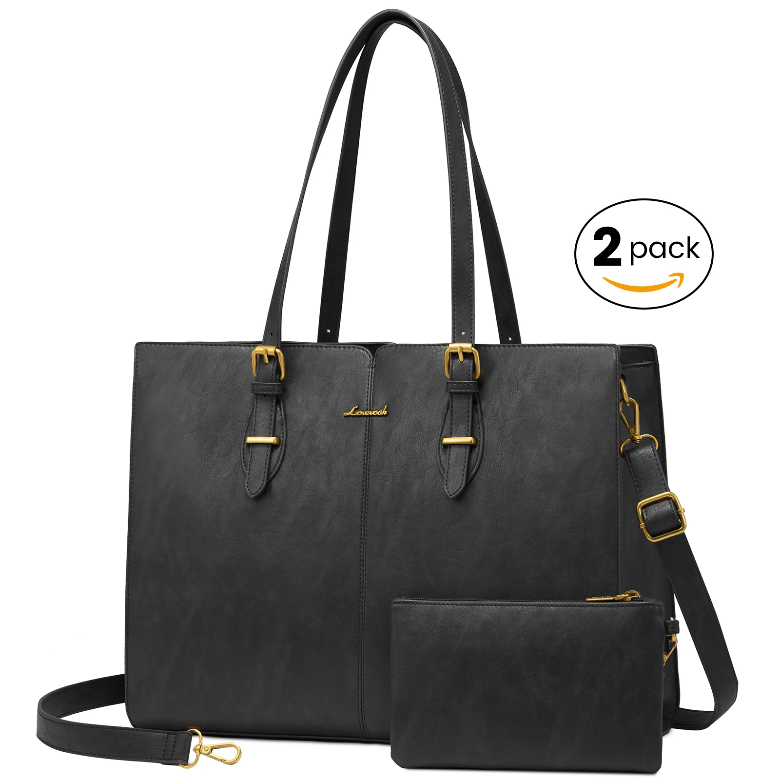 LOVEVOOK Hot Selling PU Leather Business Bag for Women 15.6 in Custom Logo Handbag Shoulder Bag Wholesale Briefcase Laptop Bag