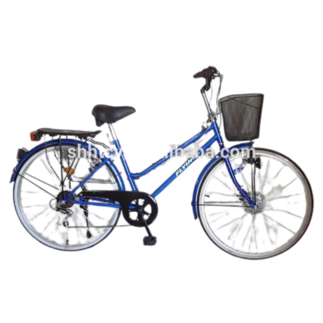 26-Inch SH-CB035 Lady City Bike with 6 Speed Steel Fork and Double V Brake System