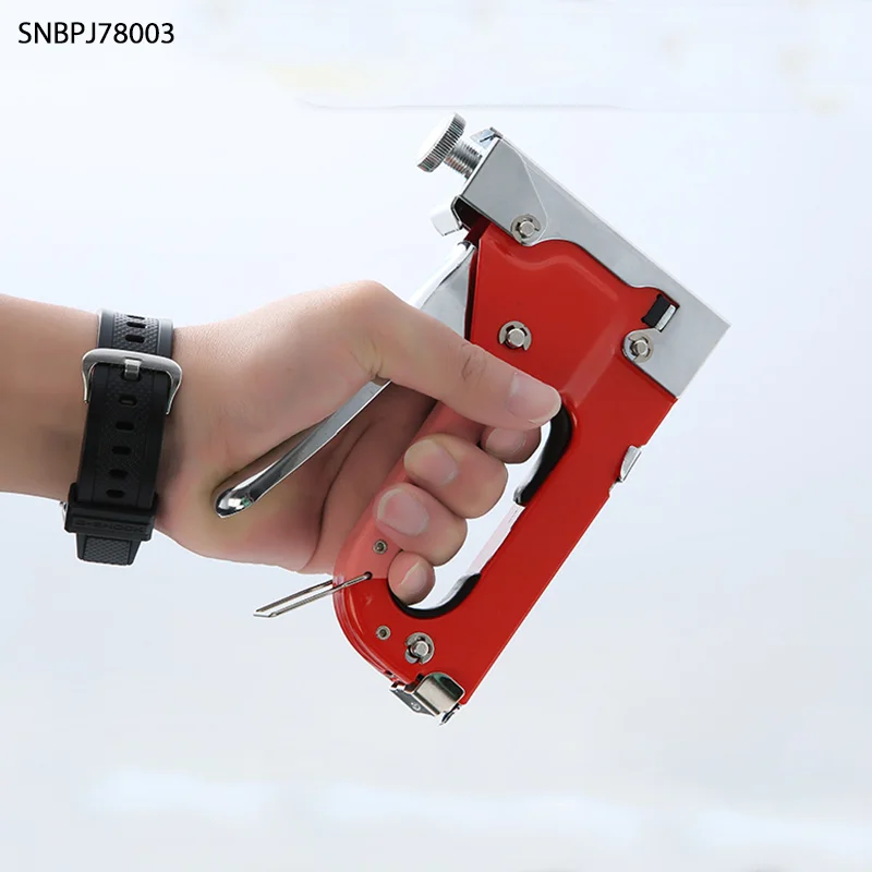 TIKTOK Amazon Лидер продаж деревообрабатывающий трехцелевой ручной гвоздь дверной T-образный U-образный степлер для ногтей