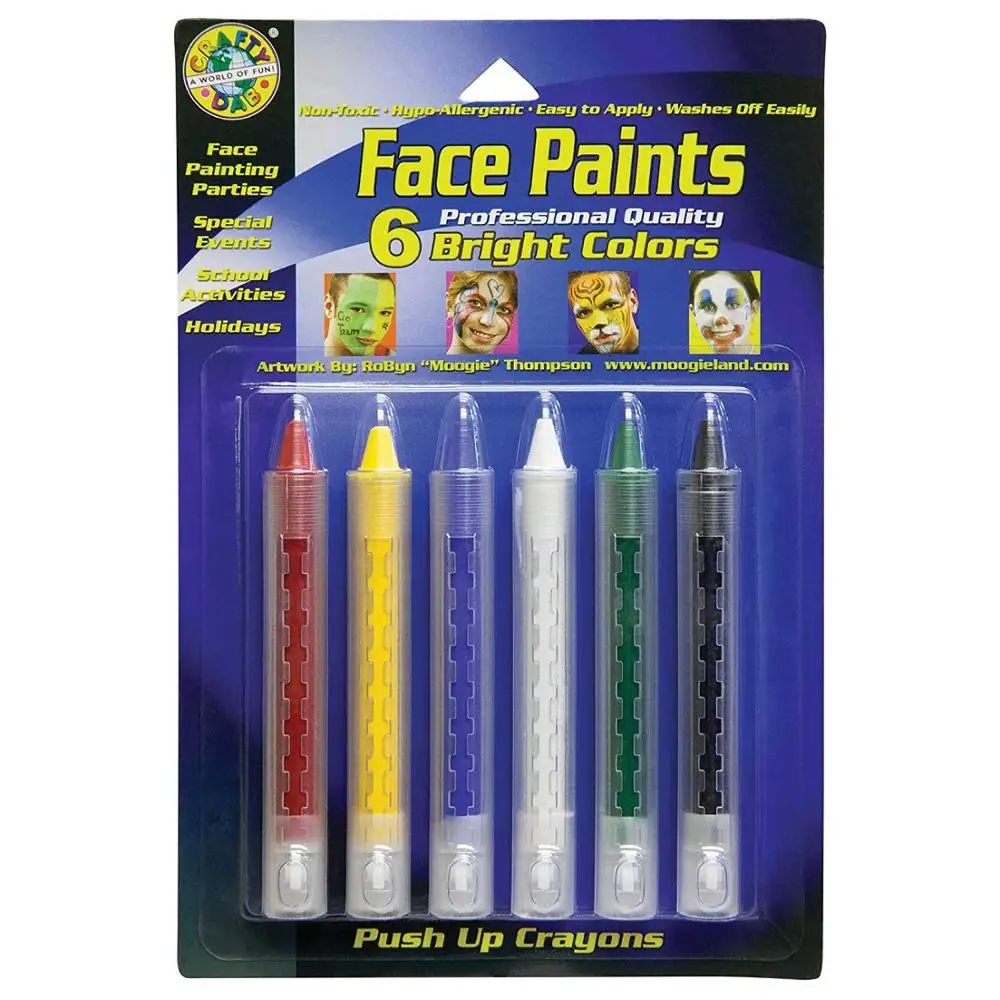 
Non-toxic face body paint kit for kids stencil stick crayons paint crayon pencil makeup paints 