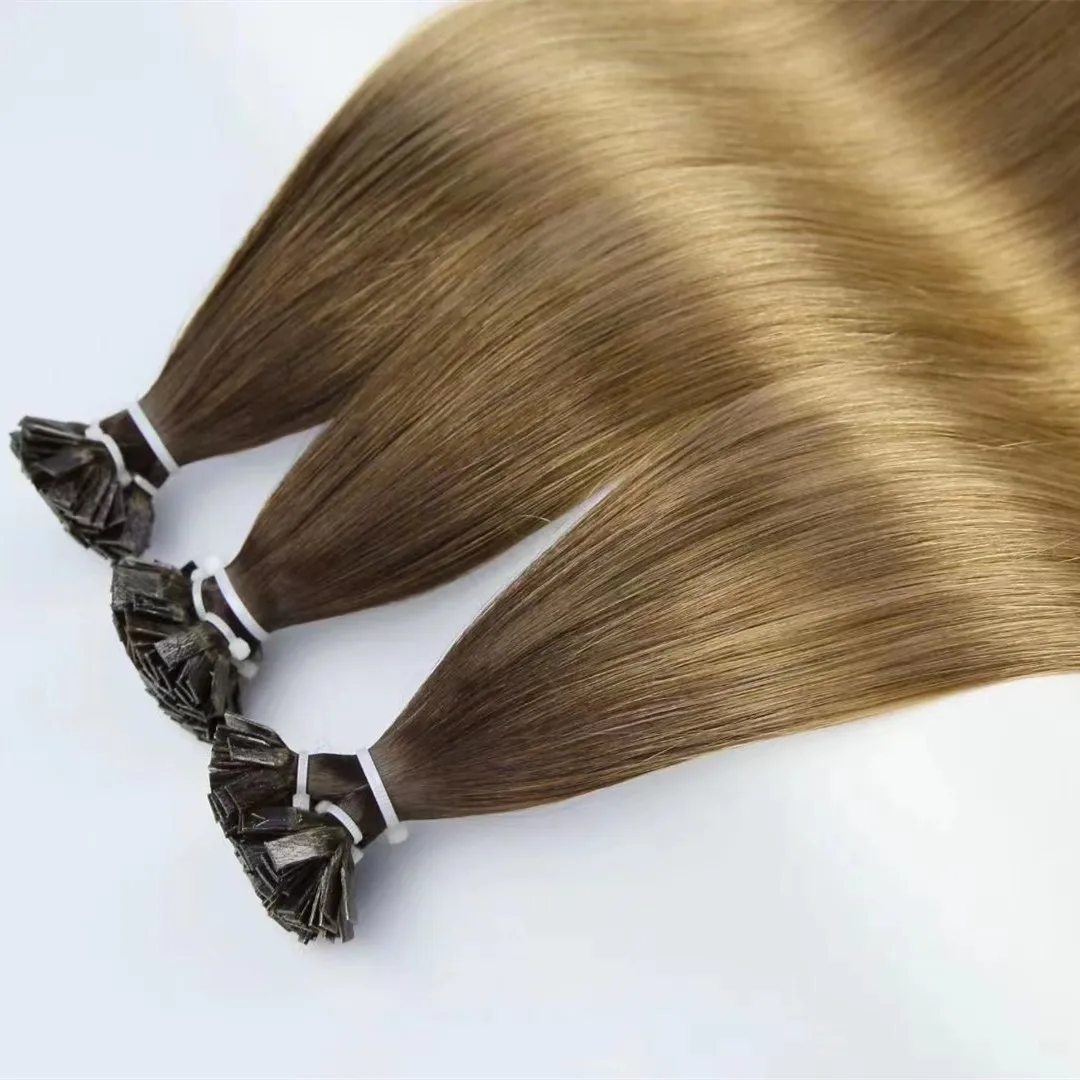 Wholesale Remy Cuticle Aligned Micro Link Human Hair Extensions I U Flat Nano Tip Kinky Raw Unprocessed Human Hair Extension