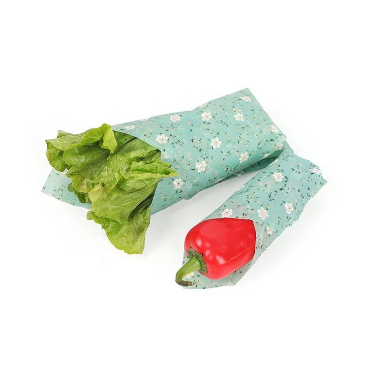 Washable Reusable Beeswax Food Wrap Paper Sheet Bee Wax Natural Organic Food Wraps LFGB Certified Reusable Food Beeswax Wrap