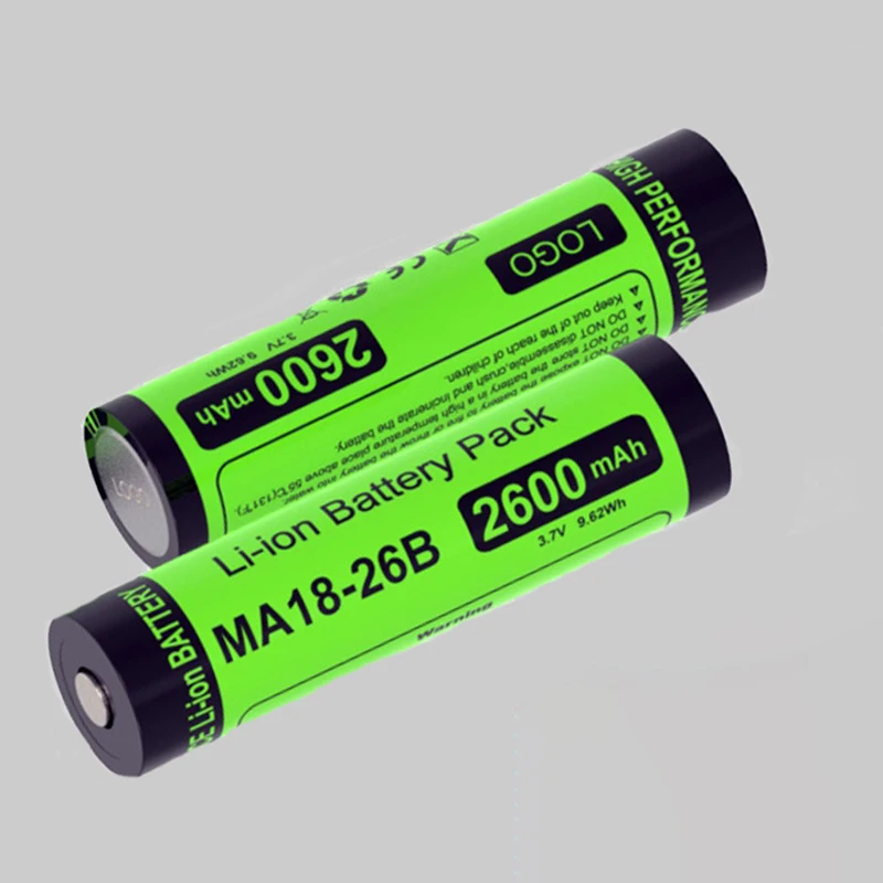 High Capacity 2600mAh Rechargeable Battery 3.7V Energy Storage Battery Lithium Lon batteries