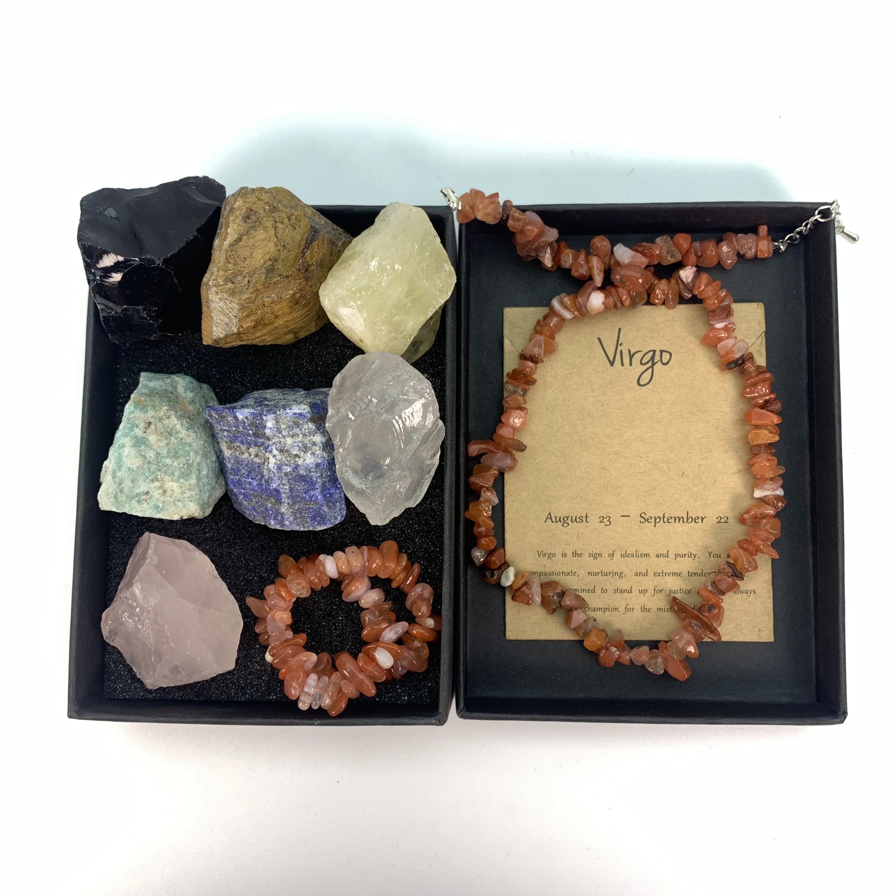 12 constellation crystal bracelets necklace zodiac signs healing crystals birthstones astrology healing raw stones gifts