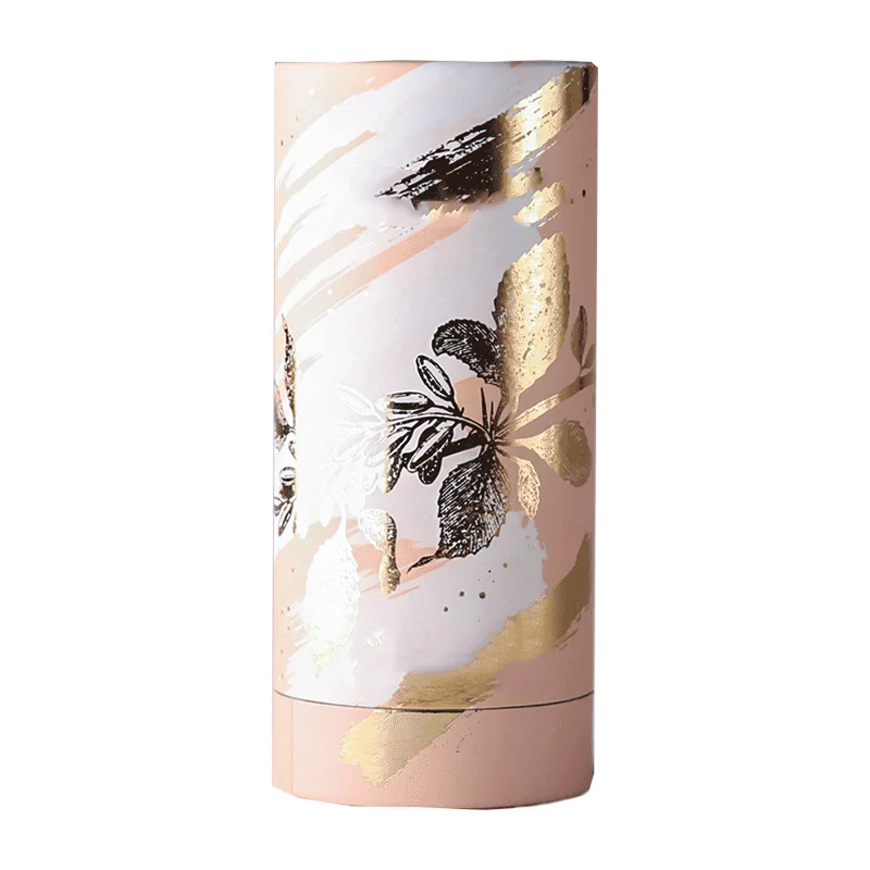 Wholesale Luxury Pink/Green Round Cosmetic Custom Paper Perfume Packaging Boxes / Tube For Cosmetics Bottles