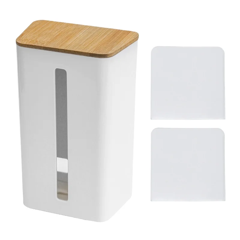 
2020 hot selling waterproof wall-mounted plastic tissue box with lid traceless sticker 