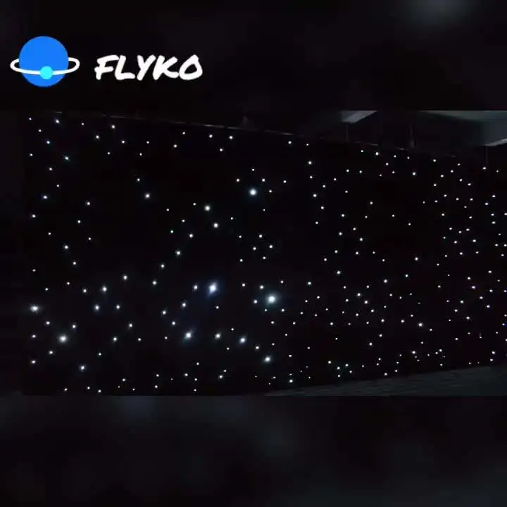 indoor BW/W/RGB fullcolor Flexible foldable led star curtain 4x6m single white DMX function lift light rampled bar disco