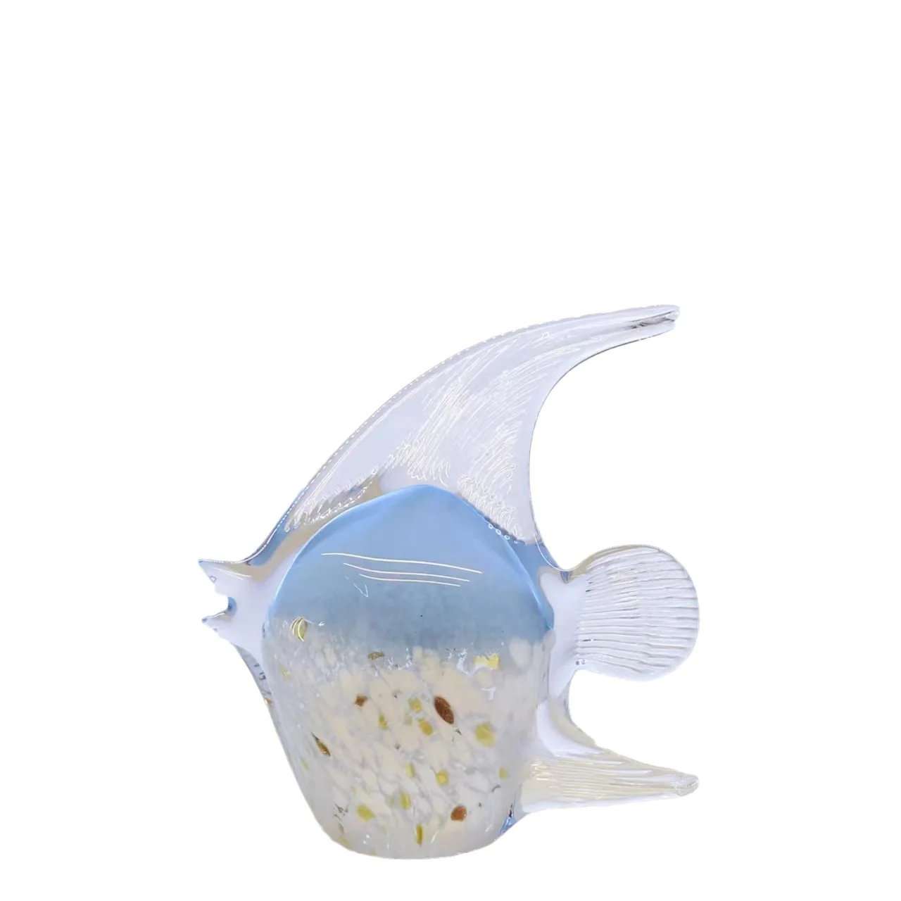 Modern handmade colored murano glass crafts home desktop decoration Creative design pure hand-made ancient glass decoration fish