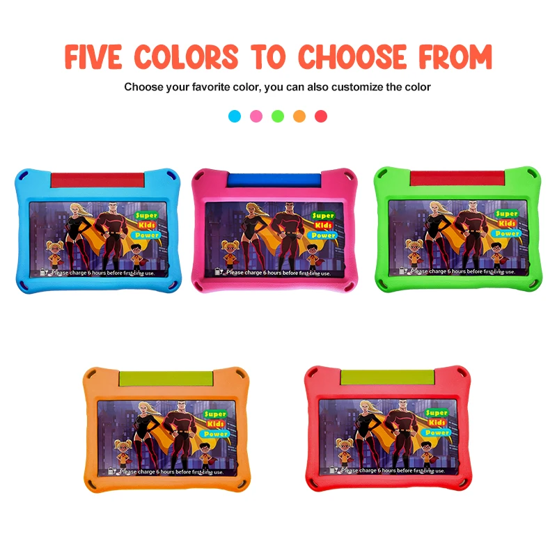 Android 7 Inch Rugged Tablet Toddler Parent Control 1gb+16gb 1.2ghz Quad Core Education Learning Tablet Pc For Kids