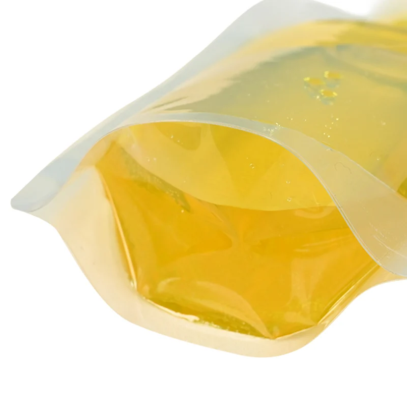 Wholesale custom spouted stand up food pouches packaging transparent spout pouch for liquid milk drink packaging