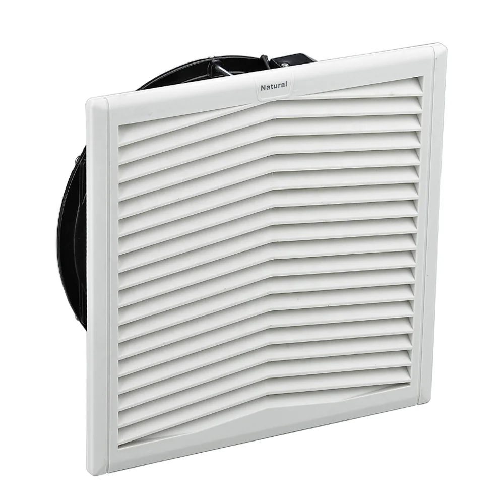 230VAC Electrical Cabinet Air Filter Grille Louvers Blower Exhaust , Electrical Panel Fan Filters Shutters Cover