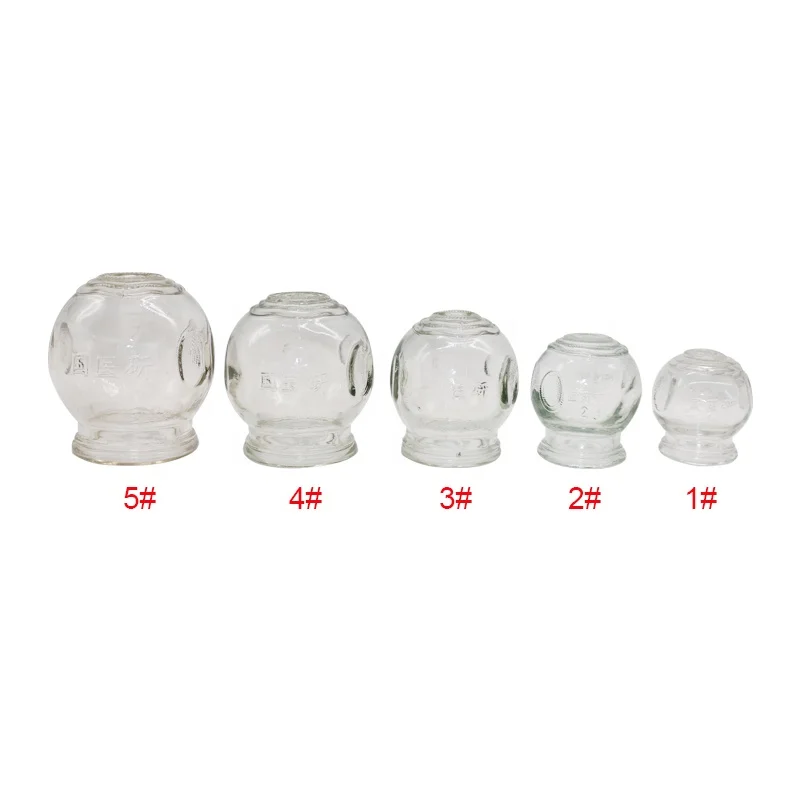 Hot sales best quality Chinese manufacture therapy hijama cupping set fire glass cupping cup