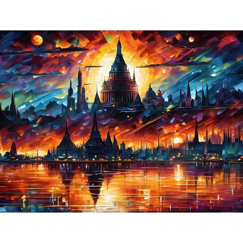 New Design Wholesale Diamond Paintings Landscape Diamond Painting Kit 5d Diy Handmade  Tree Paintings