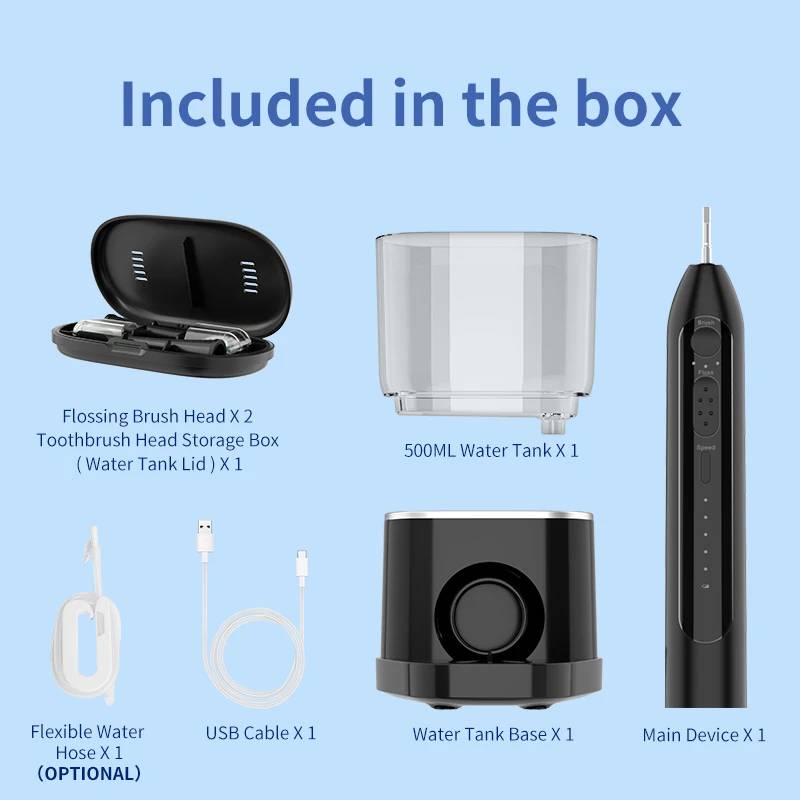 high pressure  electric toothbrush water flosser cordless water flosser teeth cleaner   2 in 1 toothbrush and flosser