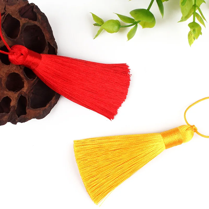 8cm Handmade Polyester Tassel Fringe Trim for Curtain Garment Cellphone & Home Textile Decoration Also for Silk Tassel Use