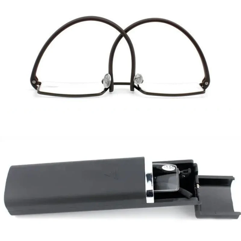Metal Half-Frame Reading Glasses Classic Fashion New Unisex Eyeglasses