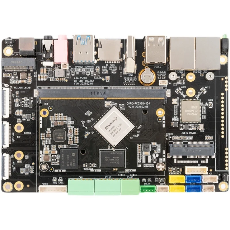 Rockchip RK RK3568 четырехъядерный AI IOT ARM Встроенный промышленный открытый исходный код ОС android 11,0 linux материнская плата для ПК