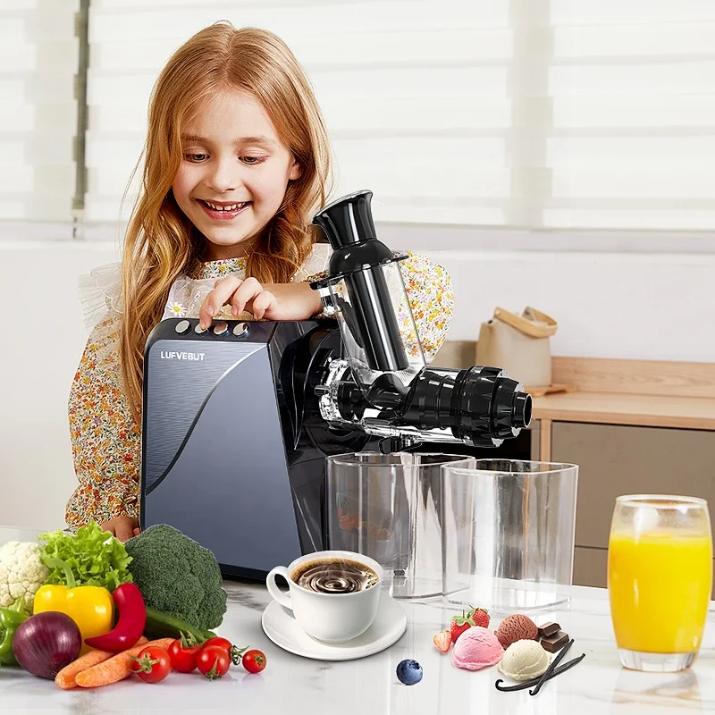 BPA Free Multifunction 2/3/5 in1 One Stop Kitchen Home All-in-One Slow Juicer With Coffee Grinding Bean Cutting Vegetable Pasta