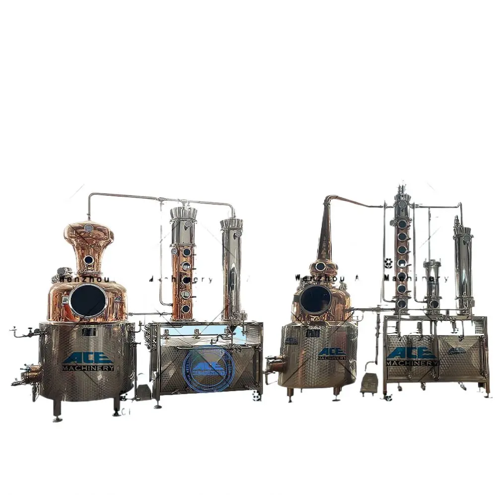 Alcohol Distilling Machine For Whiskey Rum Gin Vodka Brandy Spirits Distilling Copper Distillery Accessories