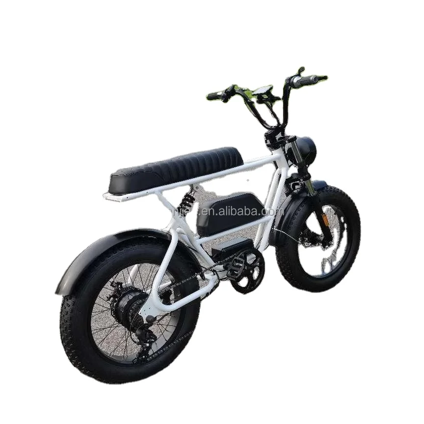 2022 electric motorcycle style vintage ebike 48v 500w 750w 1000w full suspension retro electric bike