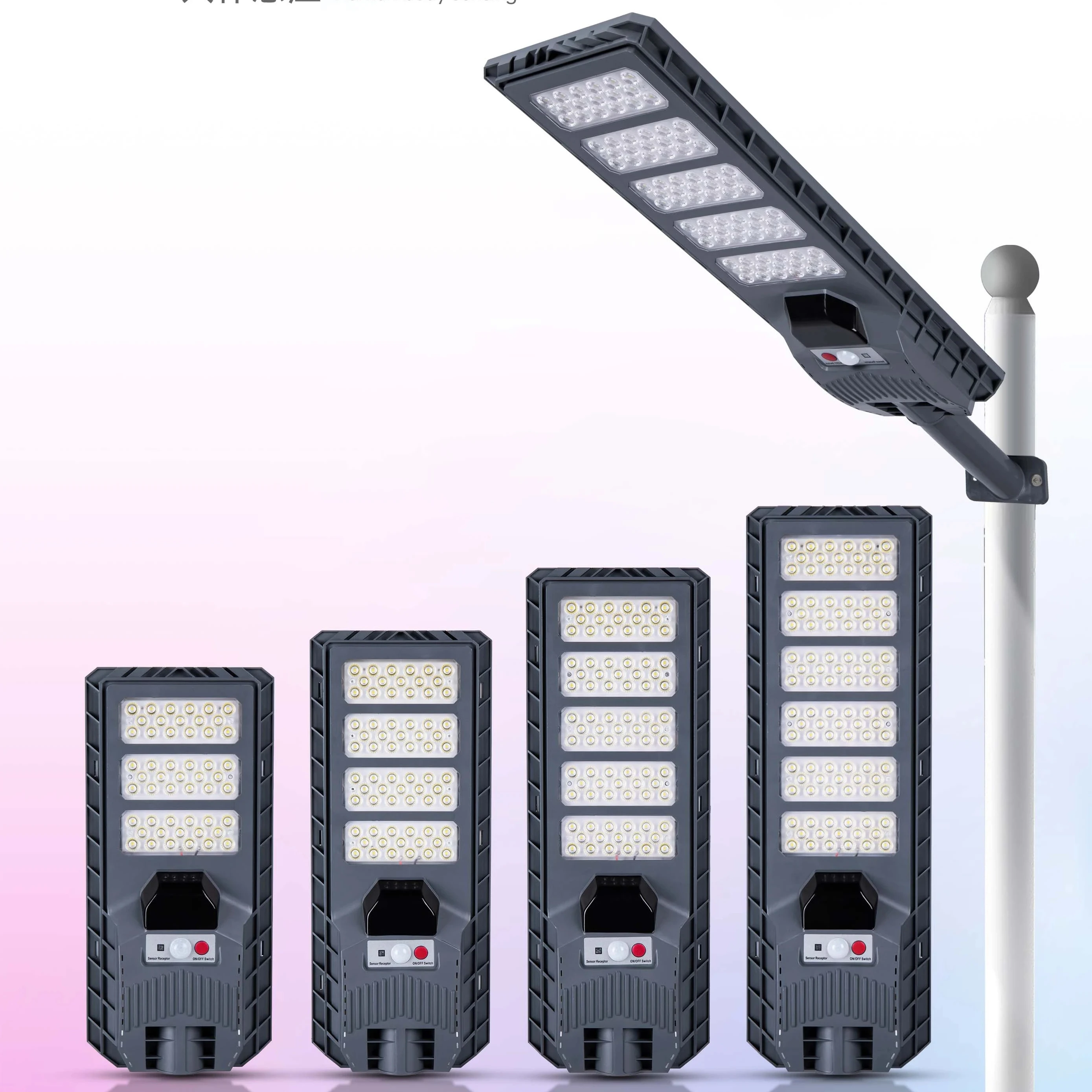 New Outdoor Lighting Solar Street Lamp Landscape Garden Ip66 Waterproof 300W 400W 500W 600W All In One LED Solar Street Light