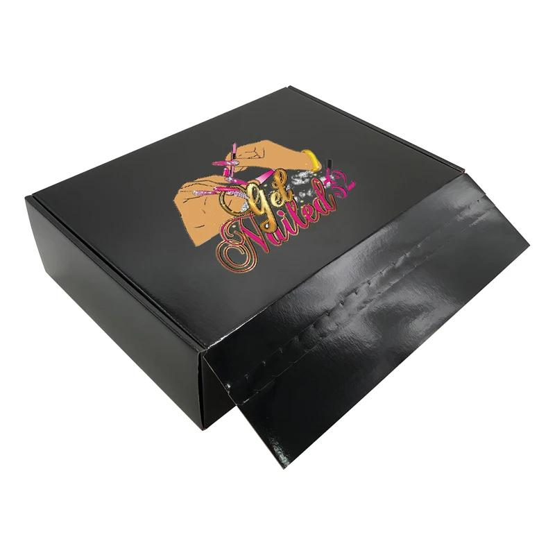 ASP Free design Wholesale extra large black custom paper corrugated shipping mailer box packaging extra large caja