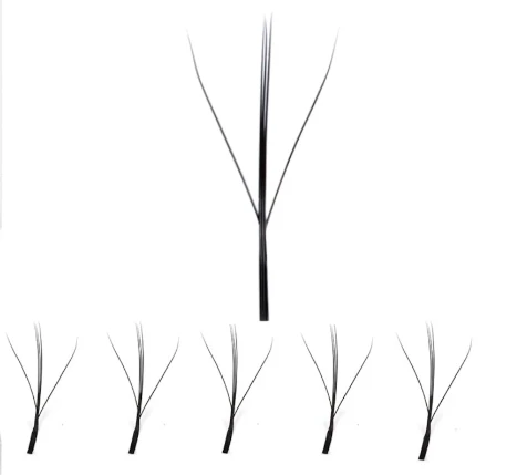 16 Rows 3D Fairy W Shape Eyelash Extensions Handmade Two-Core Fans with Triple Tips Premade Blister CC/DD/CD Curl