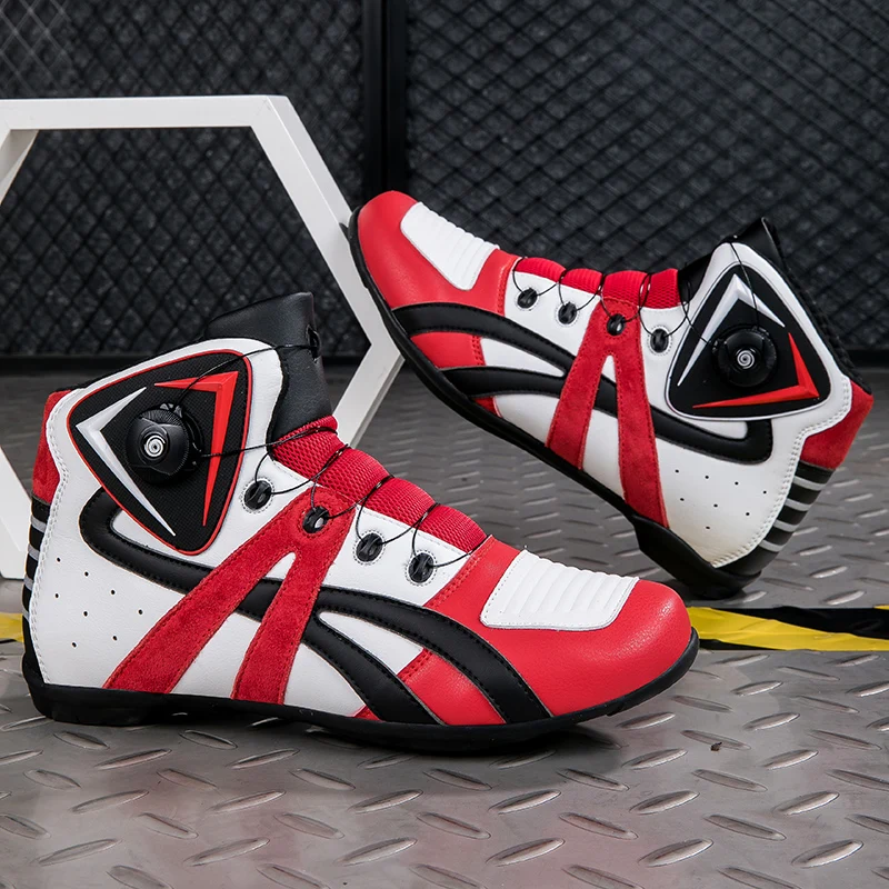 Factory professional New design Microfiber Leather Road Motorcycle Brake Riding Shoes Moto Boots