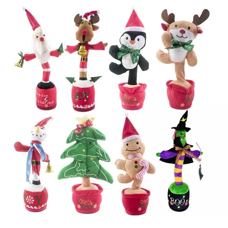 Cactus Dancing Toy Dancing And Singing Repeat Talking Usb Charging Soft Plush Stuffed Animal Dancing Toy For Baby Boys