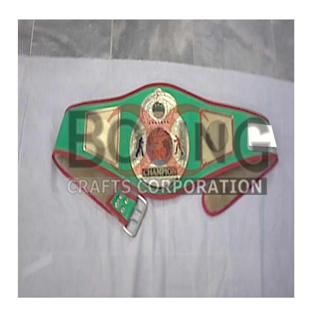 judo kendo aikido grappling championship Belt Gold plated shiny metal & pure leather boxing tournaments