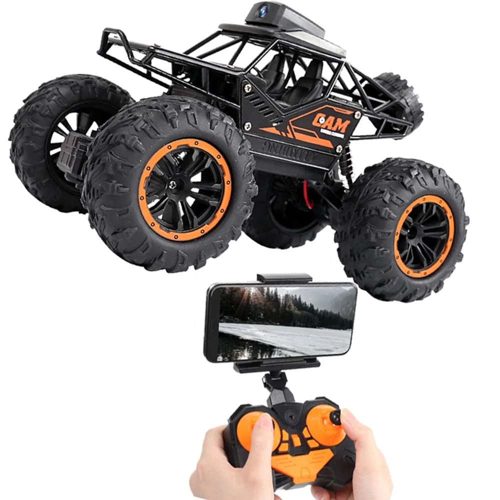 Детские 2 4 г 1:18 с помощью приложения на телефоне электрический RC Рок Гусеничный внедорожный подъемник Wi-Fi пульт дистанционного управления игрушечного автомобиля видом от первого