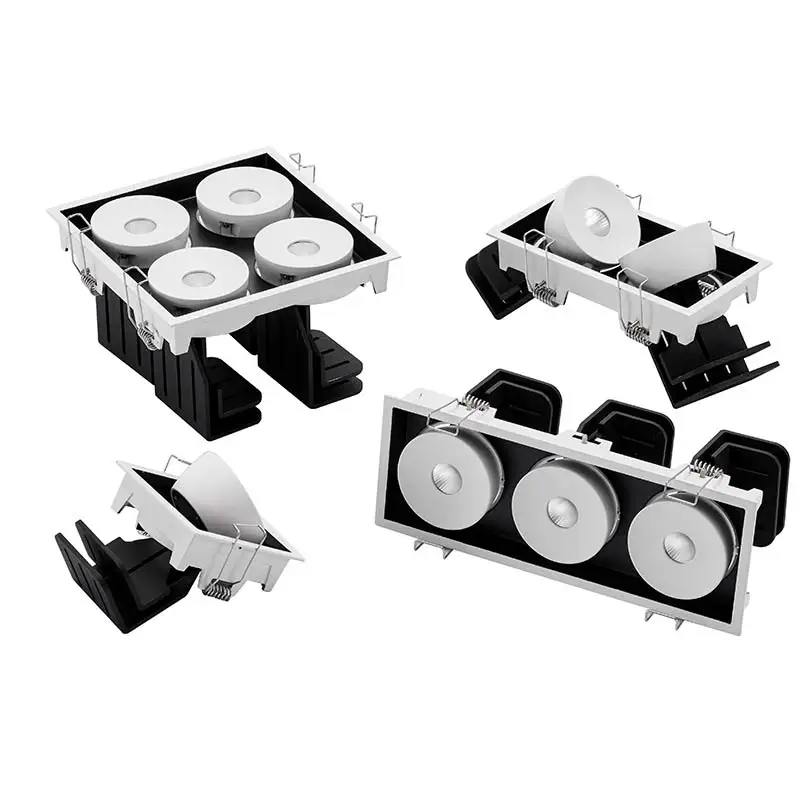 New arrival macaron ceiling LED light 40w four heads COB LED Adjustable downlight CCT 3000k two head living room spotlights lamp