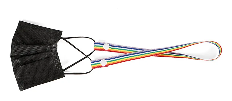 2020 Anti-Lost Hang On Neck Masking Polyester Lanyard Holder Strap Rope Elastic Adjustable Facemaskes Extension Kids Lanyard