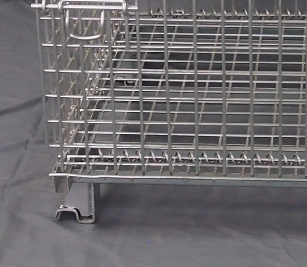 BHK35 stackable Steel Wire Mesh Rolling Cages container For material easy storage with high quality