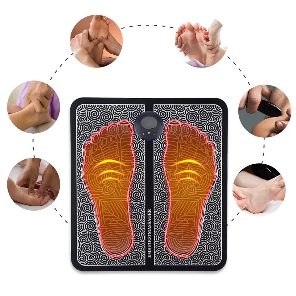 Meiyang Folding Foot Massage Pad Acupoints Stimulator Ems Massage Foot Mat Ems Foot Massager With Remote Control