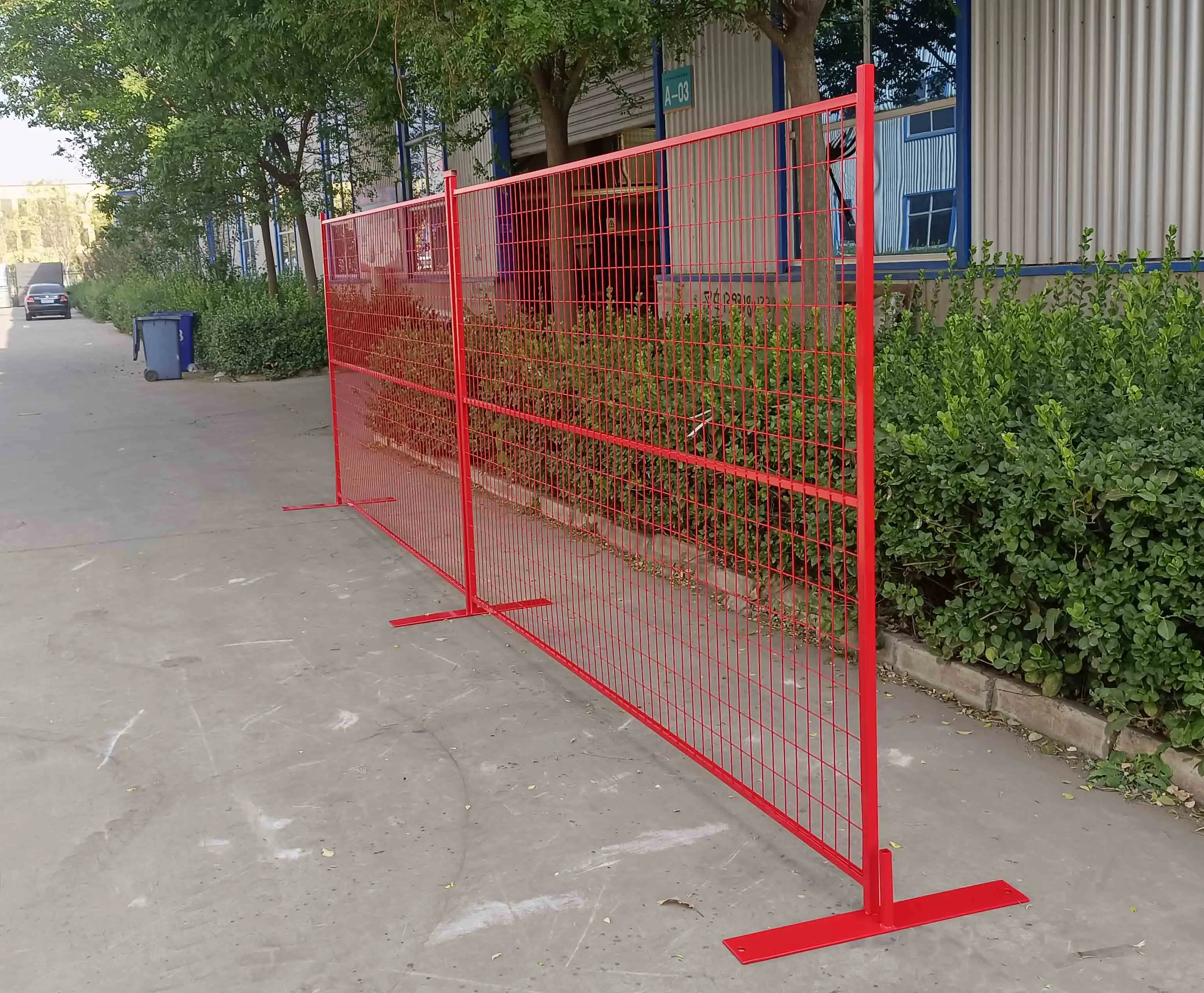 Hot sale 6x10 construction event canada temporary fence panels with orange color