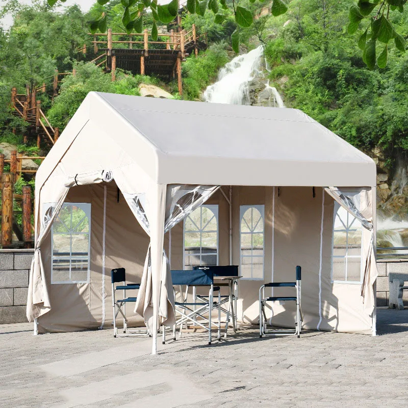 Canopy with 4 Removable Sidewalls Tent for Party Camp Portable Waterproof Sun-proof Outdoor Gazebo Instant Canopy Tent
