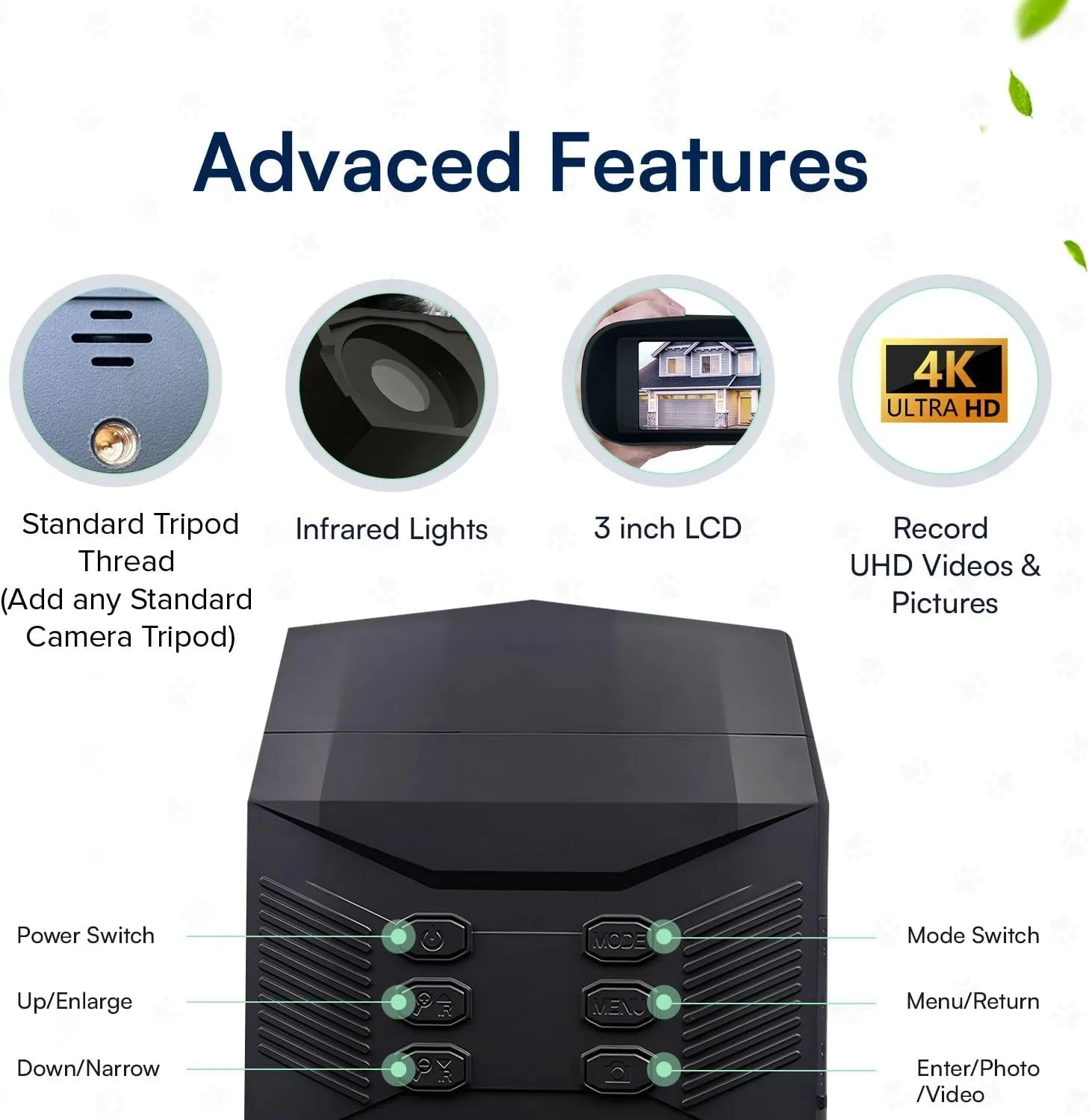 60MP night vision binoculars high quality 4K night vision devices Hunting infrared night vision