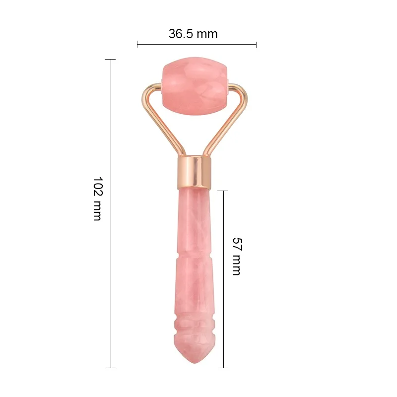 
Face Massager Beauty Tool Rose Quartz Roller Pink Mini Jade Roller for Face 