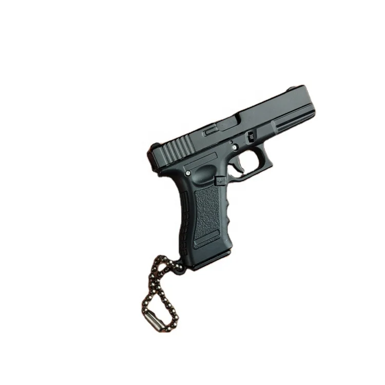 New Arrival 1:3 Alloy Mini Toy Gun Model Keychain G17 Gun Keychain For Adult Kids Gift